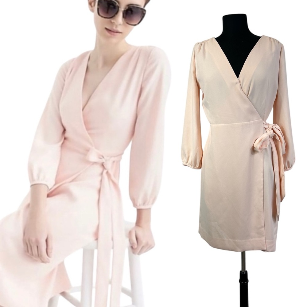 J. Crew Wrap Dress Pink 4
